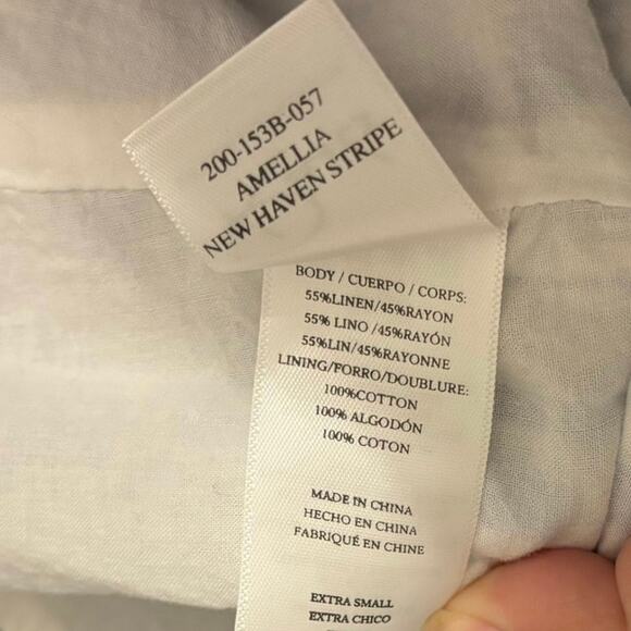 Revolve Rails Blue White Amellia New Haven Striped Midi Dress Size XS - Picture 8 of 8